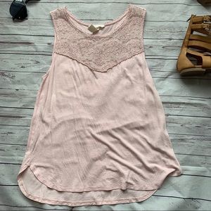 Blush pink sleeveless top